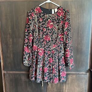 Mimi Chica Rose & Paisley Print Dress Small‎